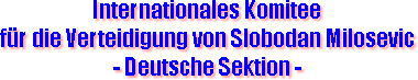 Internationales Komitee f&uuml;r die Verteidigung von Slobodan Milosevic